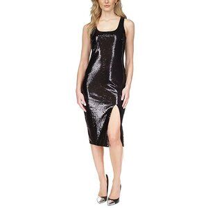 NWT Michael Kors Black Sequin Midi Dress